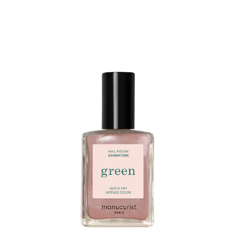 Лак для ногтей Manucurist Green CARNATION перламутровый розово-бежевый, быстрое высыхание, 15 мл