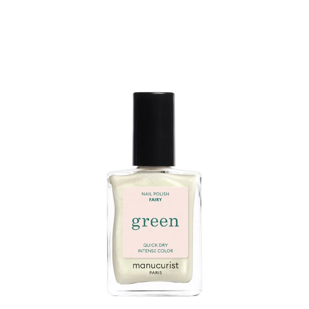 Лак для ногтей Manucurist Green FAIRY белый перламутровый с голографией, 15 мл