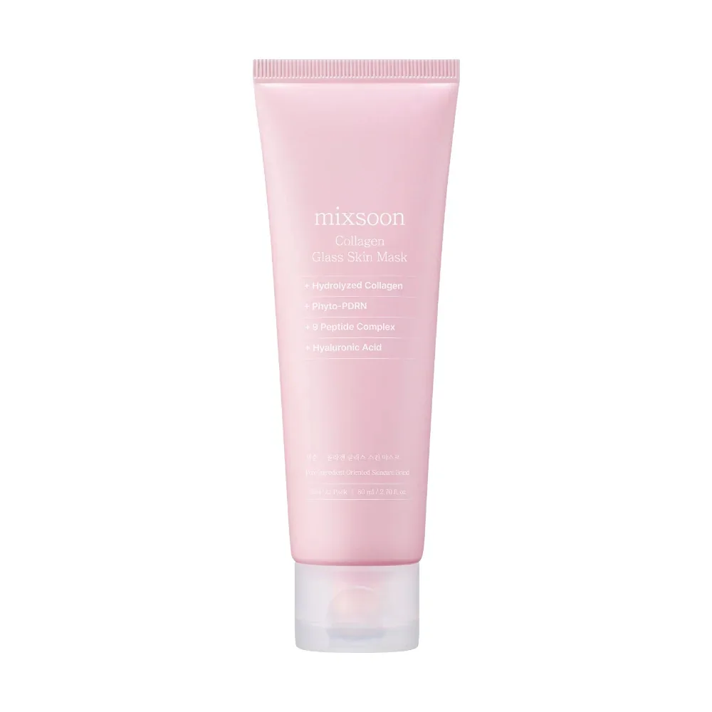Маска-плёнка для лица mixsoon Collagen Glass Skin Mask с коллагеном и пептидами, увлажняющая, для сияния, 80 мл