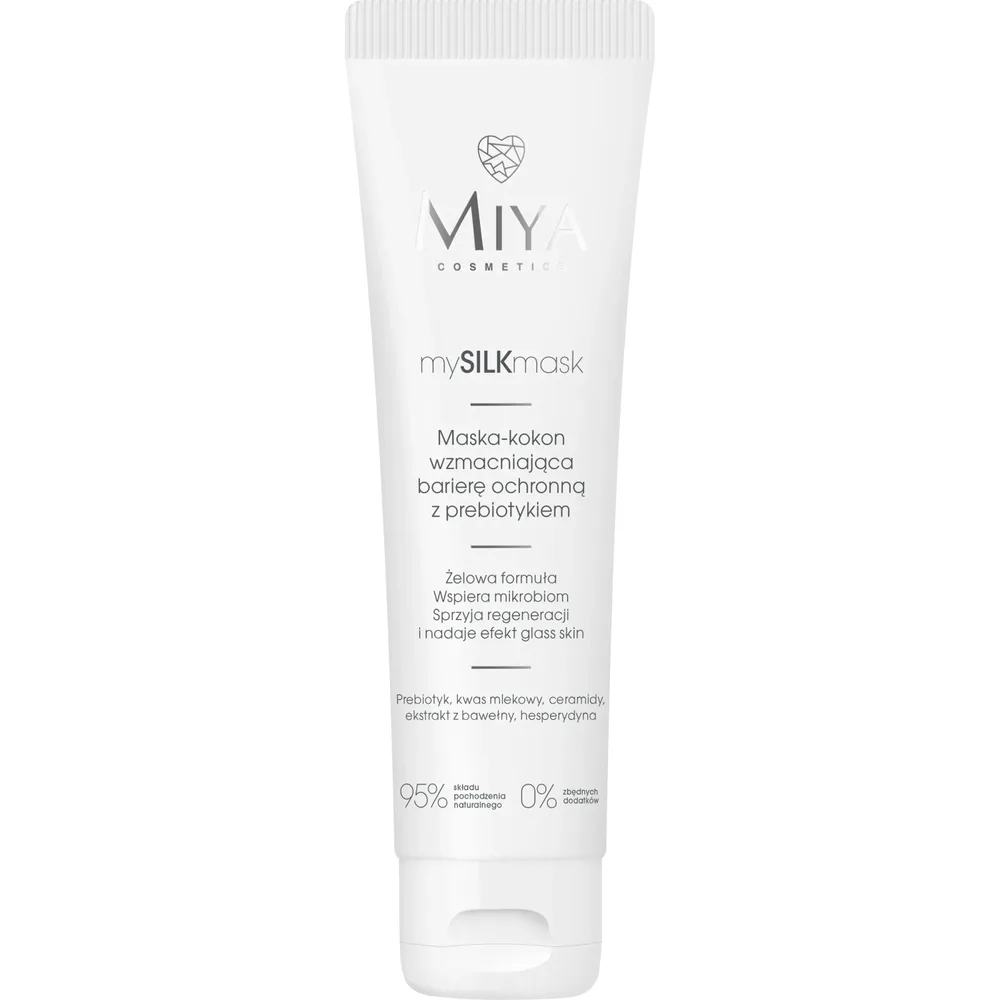 Маска для лица Miya mySILKmask гелевая с пребиотиком и церамидами, успокаивающая, ночная, 60 мл