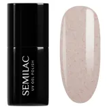 Гель-лак Semilac Inner Glow Rose Stracciatella 963 бежевый с розово-медными хлопьями, плотное покрытие, 7 мл — фото 1