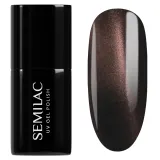 Гель-лак Semilac Inner Glow Chocolate Gloss 965 тёмный холодный коричневый, магнитный блеск, 7 мл — фото 1