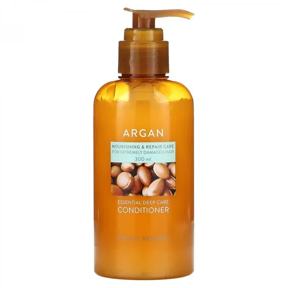 Кондиционер для волос NATURE REPUBLIC Argan Essential Deep Care увлажняющий с маслом арганы, для сухих и повреждённых волос, 300 мл