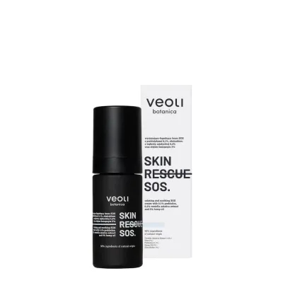 Крем для лица Veoli Botanica Skin Rescue SOS успокаивающий восстанавливающий с центеллой и пребиотиками, 30 мл