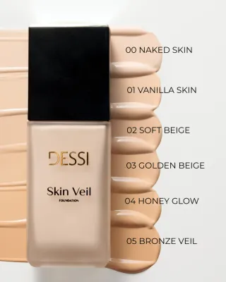 Тональный крем Dessi Cosmetics SKIN VEIL Naked Skin 00 сатиновый финиш, лёгкое покрытие, 30 мл