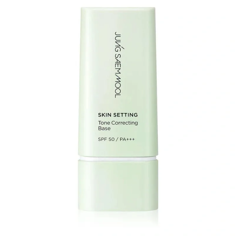 База под макияж JUNG SAEM MOOL Skin Setting Tone Correcting Base зелёный корректор, солнцезащитные фильтры, 40 мл
