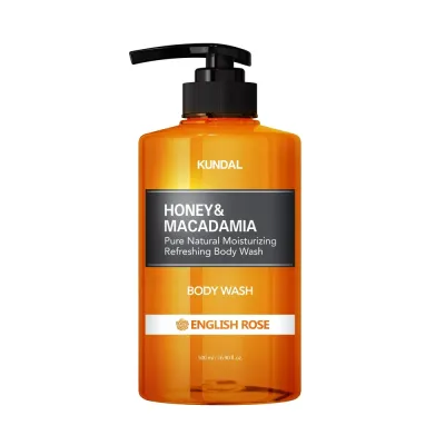 Гель для душа KUNDAL Honey & Macadamia English Rose увлажняющий с мёдом 500 мл