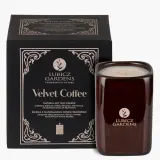 Свеча ароматическая Lubicz Gardens Velvet Coffee квадратная высокая, соевый воск, кофе, фисташка и ваниль, около 38 часов, 225 г — фото 1
