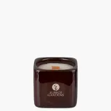 Свеча ароматическая Lubicz Gardens Velvet Coffee квадратная, соевый воск, деревянный фитиль с потрескиванием, около 28 часов, 180 г — фото 2