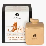 Свеча ароматическая Lubicz Gardens Baltic Stone Amber Drift квадратная, деревянный фитиль, цитрусы, сандал и ваниль, около 28 часов, 180 г — фото 1