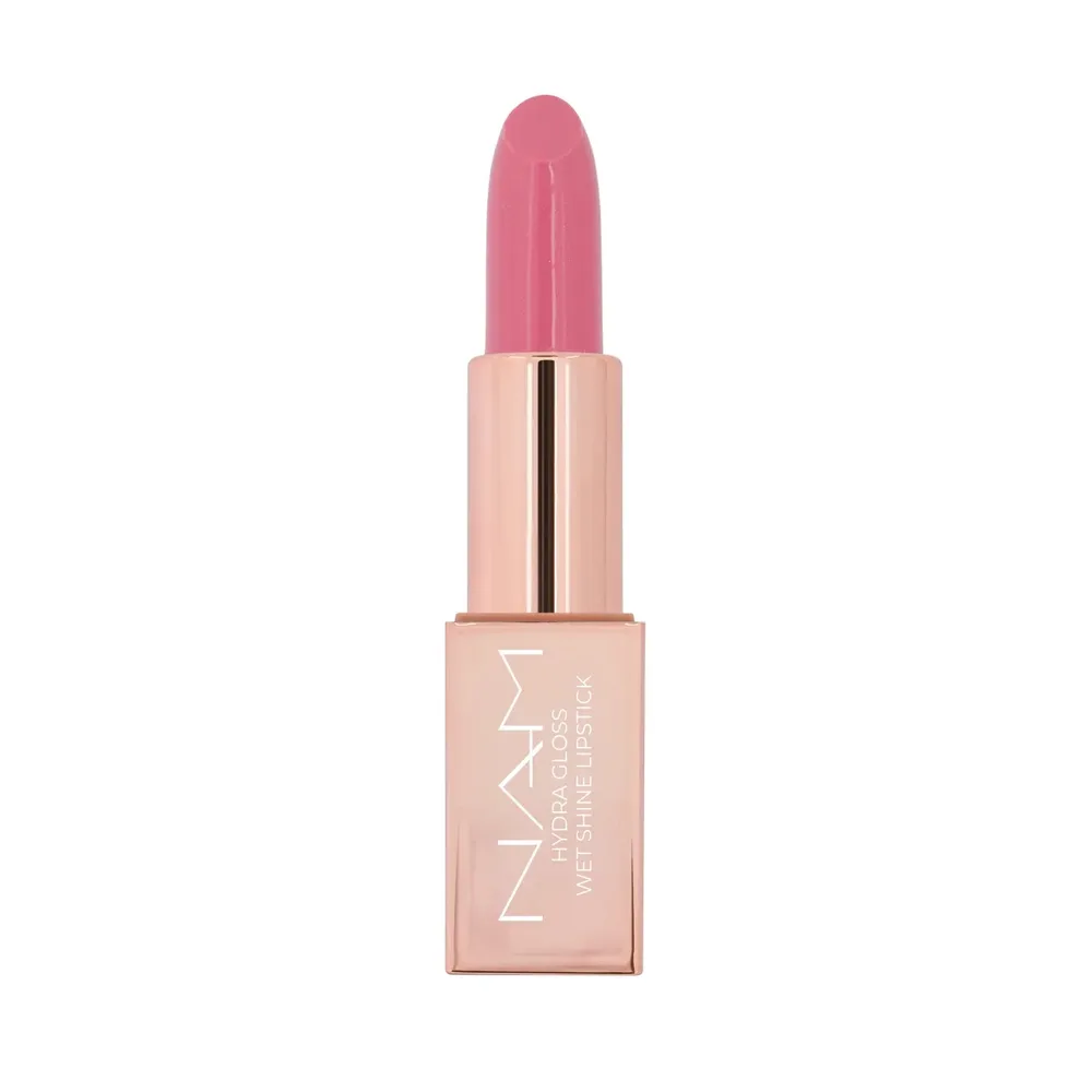 Помада для губ NAM Hydra Gloss Wet Shine Lipstick оттенок 1 розовый, эффект мокрого блеска, 45 г