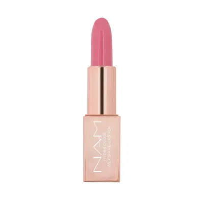 Помада для губ NAM Hydra Gloss Wet Shine Lipstick оттенок 1 розовый, эффект мокрого блеска, 45 г