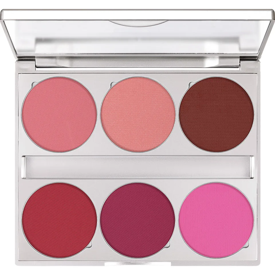 Палитра румян Kryolan Blusher Palette 6 Colors Bloom 6 оттенков, профессиональная, 15 г