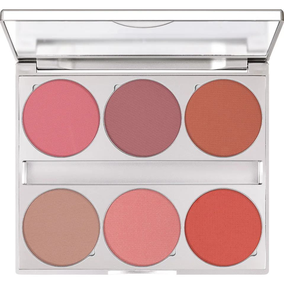 Палитра румян Kryolan Blusher Palette 6 Colors Haze 6 оттенков, для скульптурирования, 15 г