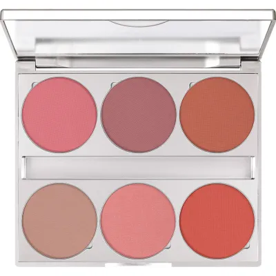 Палитра румян Kryolan Blusher Palette 6 Colors Haze 6 оттенков, для скульптурирования, 15 г