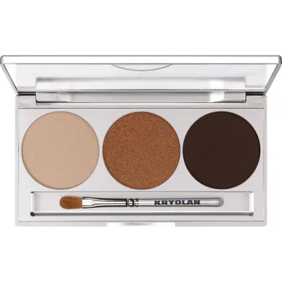 Палетка теней для век Kryolan Eye Shadow Smokey Collection Smokey Beige бежевая, 3 оттенка, 7,5 г