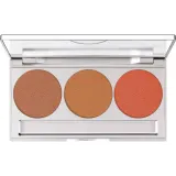Палетка пудр хайлайтеров Kryolan Glamour Glow Trio 3 Juicy Moon 3 оттенка, шелковистая, 9 г — фото 1