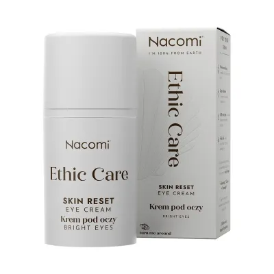 Крем для кожи вокруг глаз Nacomi Ethic Care Skin Reset Eye Cream восстанавливающий с маслом ши и ферментами, для зрелой кожи, 15 мл