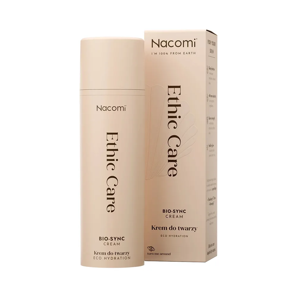 Крем для лица Nacomi Ethic Care Bio-Sync Cream увлажняющий питательный с маслами и ферментами, для сухой кожи, 50 мл