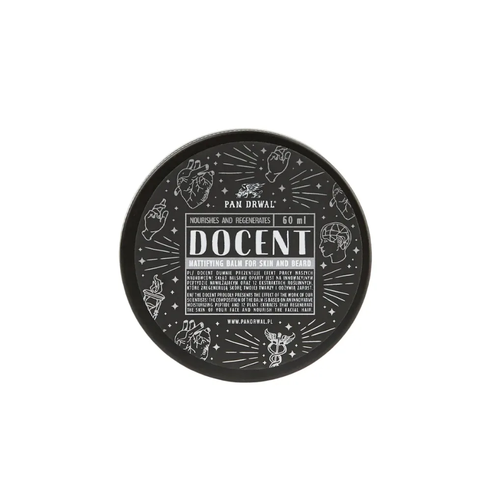 Бальзам для бороды Pan Drwal Docent матовый увлажняющий, уход за кожей лица, 60 мл