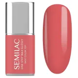 Гель-лак для ногтей Semilac One Step 3 в 1 Glossy база цвет топ, оттенок Coral Pink, 7 мл — фото 1