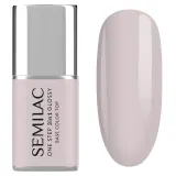 Гель-лак для ногтей Semilac One Step 3 в 1 Glossy полупрозрачный розовый, оттенок Barely Pink, 7 мл — фото 1
