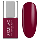 Гель-лак для ногтей Semilac One Step 3 в 1 Glossy малиново-фиолетовый, оттенок Dark Raspberry, 7 мл — фото 1