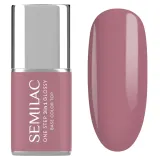 Гель-лак для ногтей Semilac One Step 3 в 1 Glossy приглушённый розовый, оттенок Earth Pink, 7 мл — фото 1