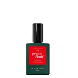 Лак для ногтей Manucurist Green Flash полупостоянный LED-покрытие, красный с оранжевым подтоном, оттенок Lava, 15 мл — фото 1