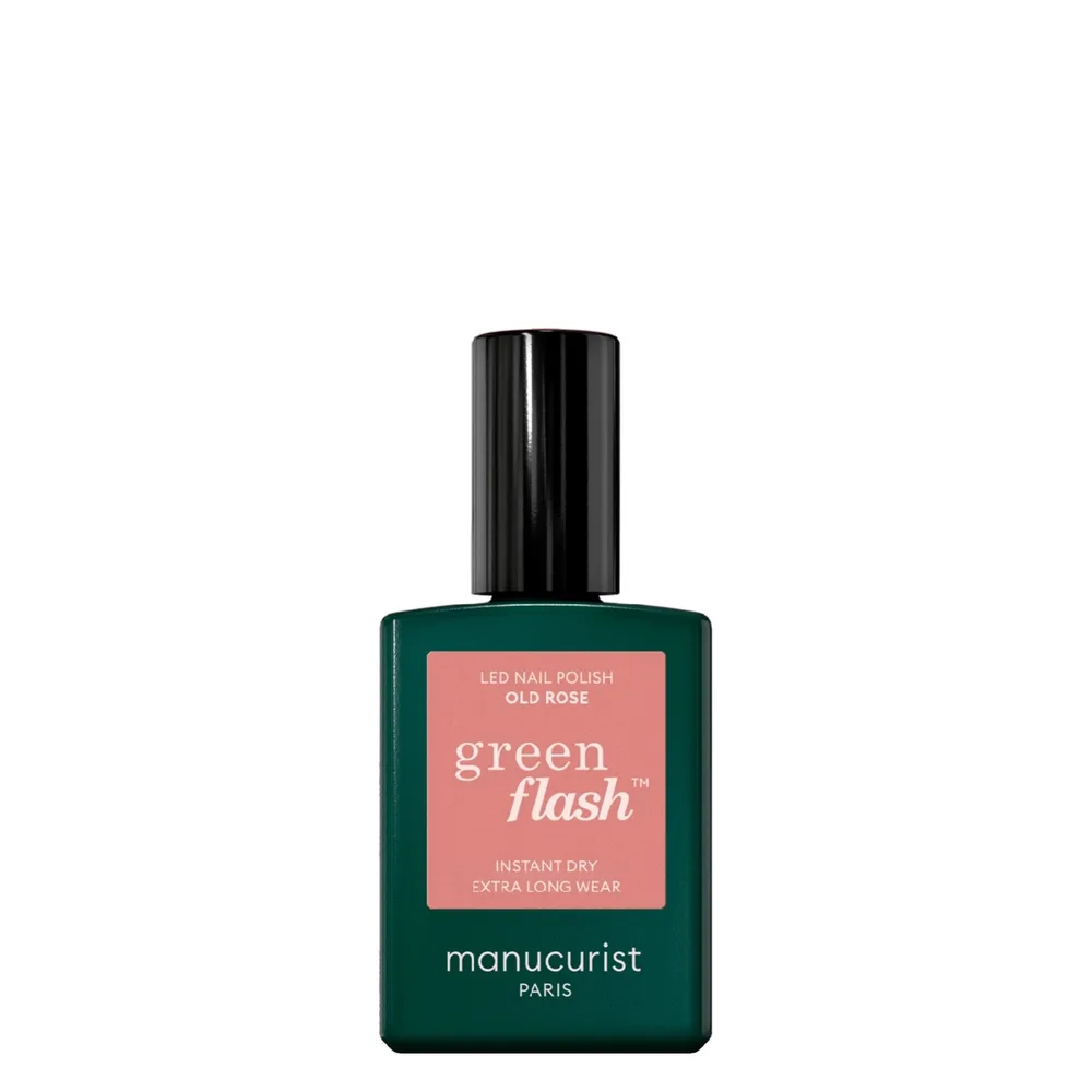 Лак для ногтей Manucurist Green Flash Old rose полуперманентный, LED-полимеризация, пудровый розовый, 15 мл