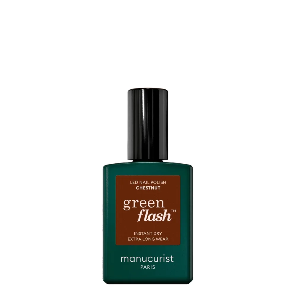 Лак для ногтей Manucurist Green Flash Chestnut полуперманентный, LED-полимеризация, каштановый, 15 мл