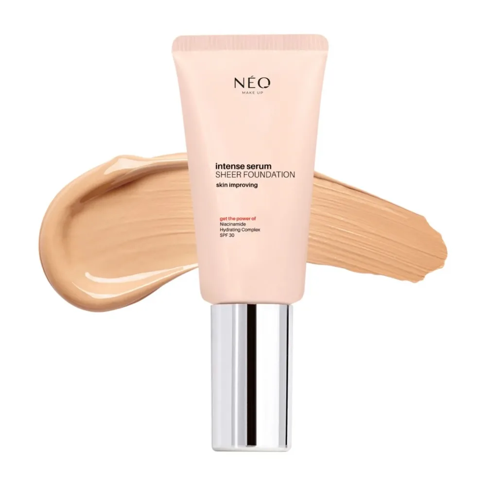 Тональный крем для лица NEO MAKE UP Intense Serum Sheer Foundation 03 лёгкое покрытие, SPF 30, сияющий финиш, 30 мл