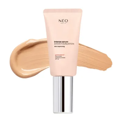 Тональный крем для лица NEO MAKE UP Intense Serum Sheer Foundation 03 лёгкое покрытие, SPF 30, сияющий финиш, 30 мл