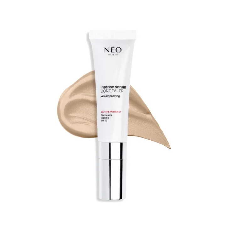 Консилер под глаза NEO MAKE UP Intense Serum Concealer 02 Ivory ухаживающий, полное перекрытие, 5 мл