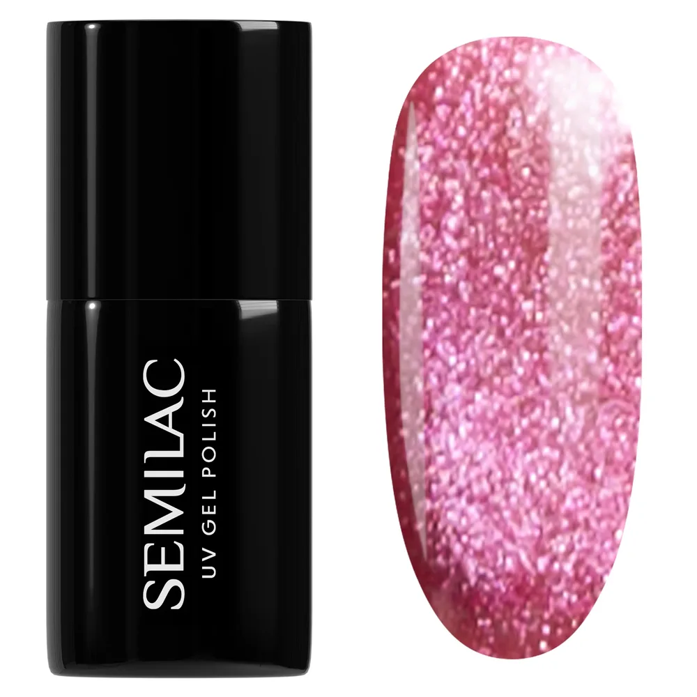 Гель-лак для ногтей Semilac Red Obsession Magnetic Raspberry 795 магнитный, малиново-красный, 7 мл