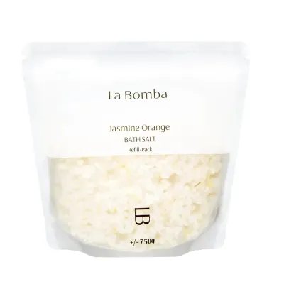 Соль для ванны La Bomba Jasmine Orange с жасмином и апельсином, рефил 750 г