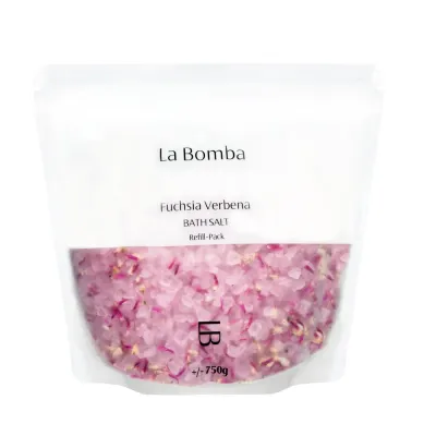 Соль для ванны La Bomba Fuchsia Verbena с французской глиной, рефил 750 г