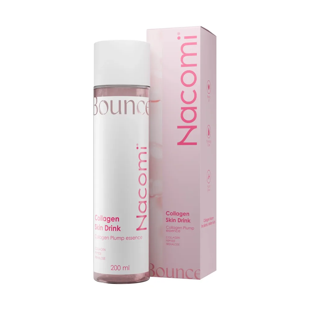 Эссенция для лица Nacomi Hydra Obsession Collagen Skin Drink укрепляющая увлажняющая, коллаген и пептид, 200 мл