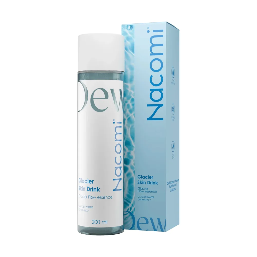 Эссенция для лица Nacomi Hydra Obsession Glacier Skin Drink интенсивно увлажняющая, пантенол и трегалоза, 200 мл