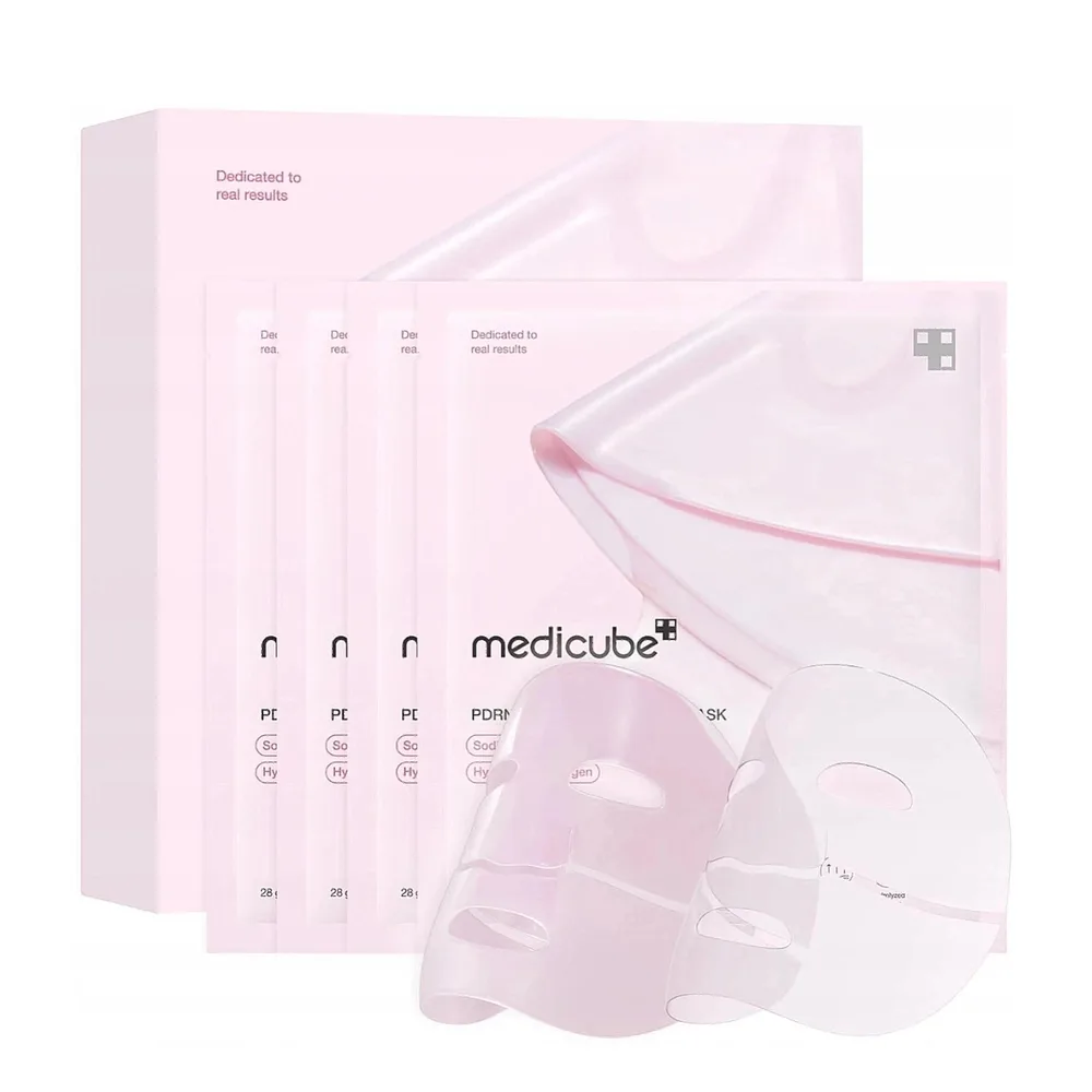 Маска для лица Medicube PDRN Pink Collagen Gel Mask гелевая с коллагеном и пептидами, набор 10 шт