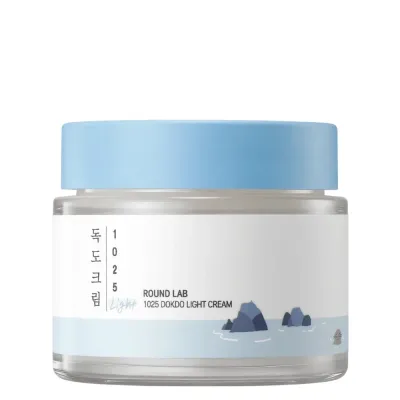 Крем для лица ROUND LAB 1025 Dokdo Light Cream лёгкий увлажняющий успокаивающий, для чувствительной кожи, 80 мл