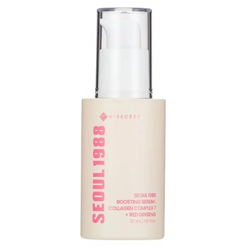 Сыворотка для лица K-Secret Seoul 1988 Boosting Serum с коллагеновым комплексом и красным женьшенем, укрепляющая, 30 мл