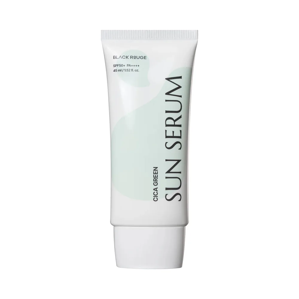 Сыворотка солнцезащитная Black Rouge Cica Green Sun Serum SPF 50+ PA++++ веганская, для чувствительной кожи, 45 мл