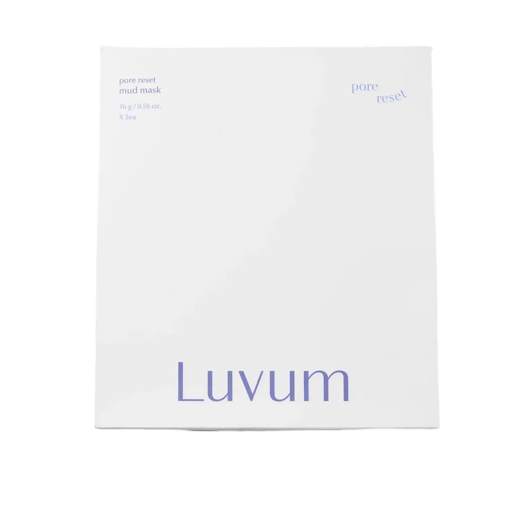 Маска тканевая для лица Luvum Pore Reset Mud Mask грязевая с кислотами PHA, для жирной кожи и пор, 5 шт