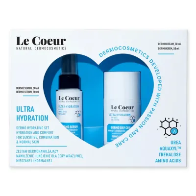 Набор для лица Le Coeur Ultra Hydration увлажняющий: сыворотка и дневной крем, 50 мл + 50 мл