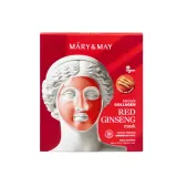 Маска для лица Mary&May Vegan Collagen Red Ginseng гидрогелевая с женьшенем и ниацинамидом, ревитализирующая, 4 шт — фото 1