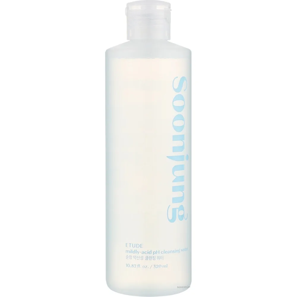 Вода для снятия макияжа Etude House Soon Jung Mildly Acid pH Cleansing Water слабокислая, для чувствительной кожи, 320 мл