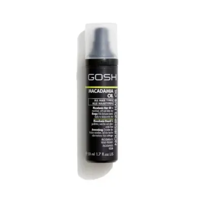 Масло для волос Gosh Macadamia Oil с маслом макадамии восстанавливающее для сухих и вьющихся волос, 50 мл