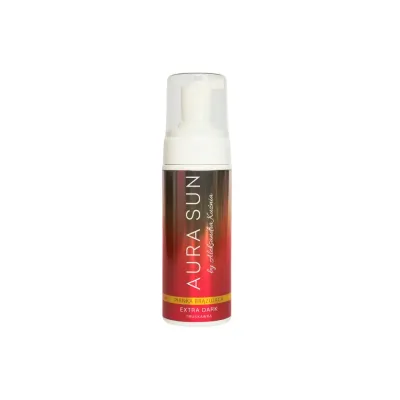Автозагар для тела Aura Sun пенка Extra Dark, аромат клубники, насыщенный оттенок, 150 мл
