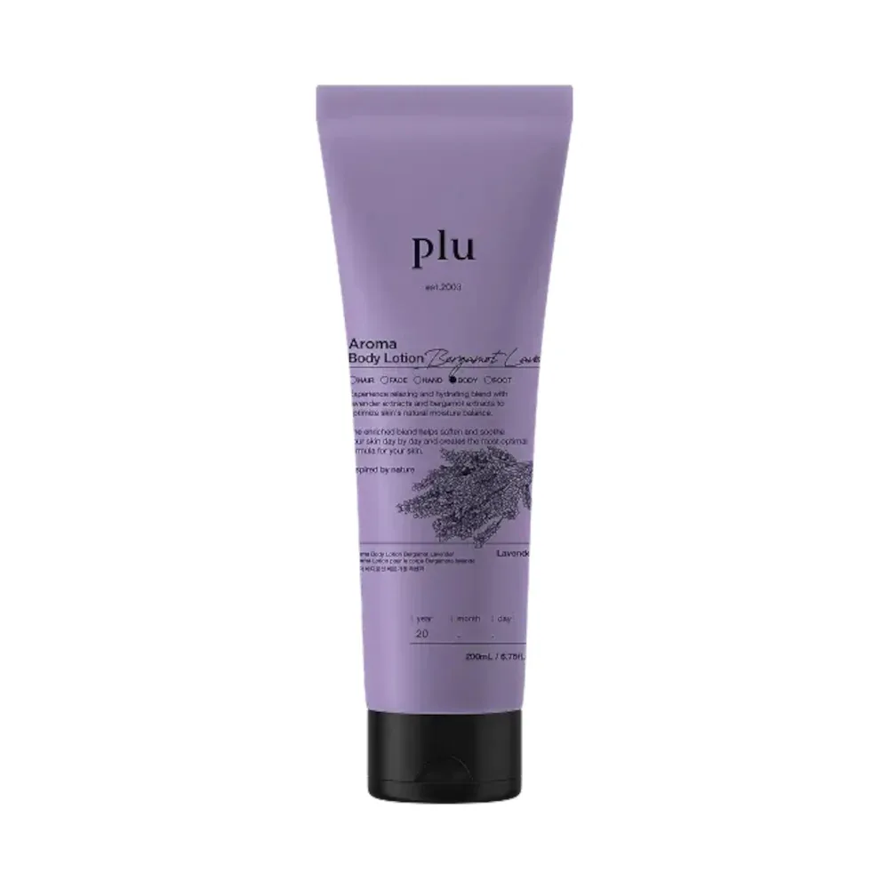Бальзам для тела plu Aroma Body Lotion Bergamot Lavender с маслом лаванды и церамидами, расслабляющий, 200 мл